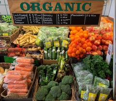 Organic Fruit & Vegetable Box (Medium) with meat. Orders In By 9am Monday for a Wednesday Collection